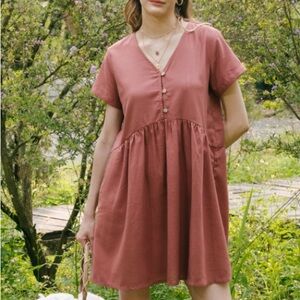 Hannah Canvas 💯 Linen dress